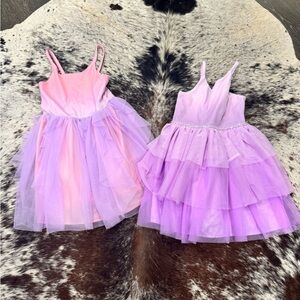 Pink and Purple Tulle Dresses